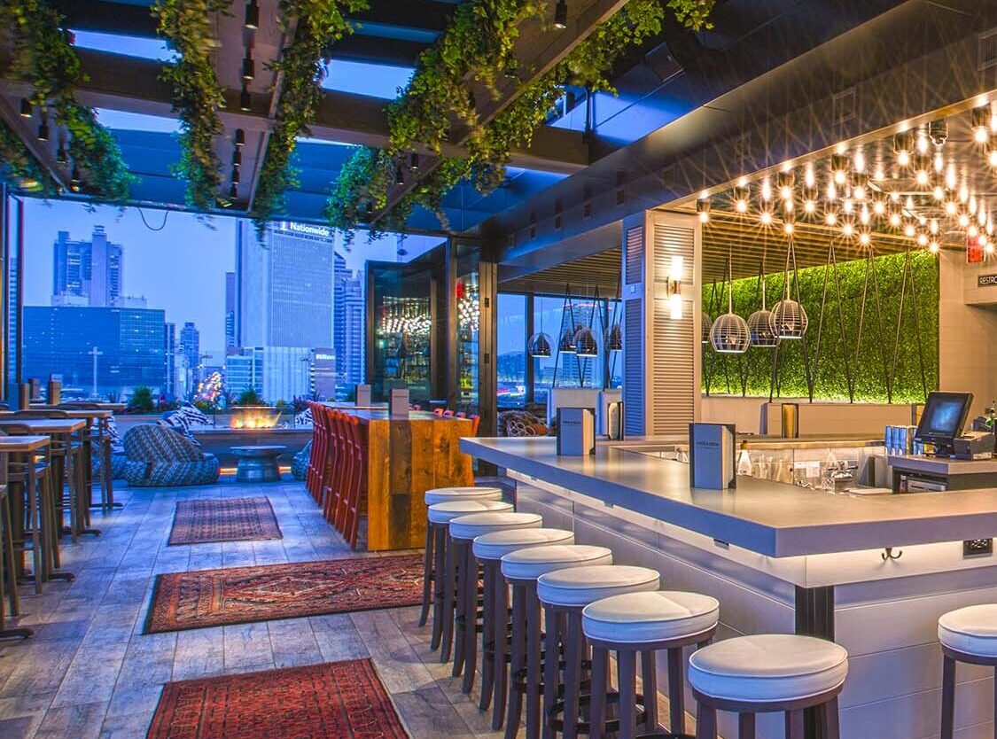 Inside Lincoln Social Rooftop in Columbus OH