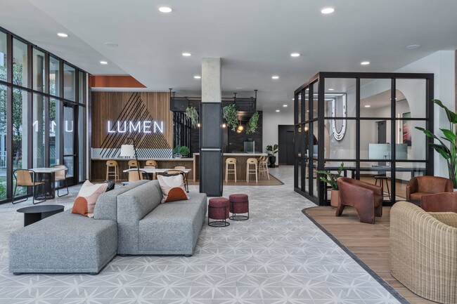 Lumen on Ninth Student Apartment lobby near OSU Columbus