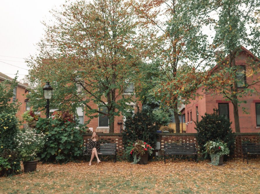 girl in the german village near osu