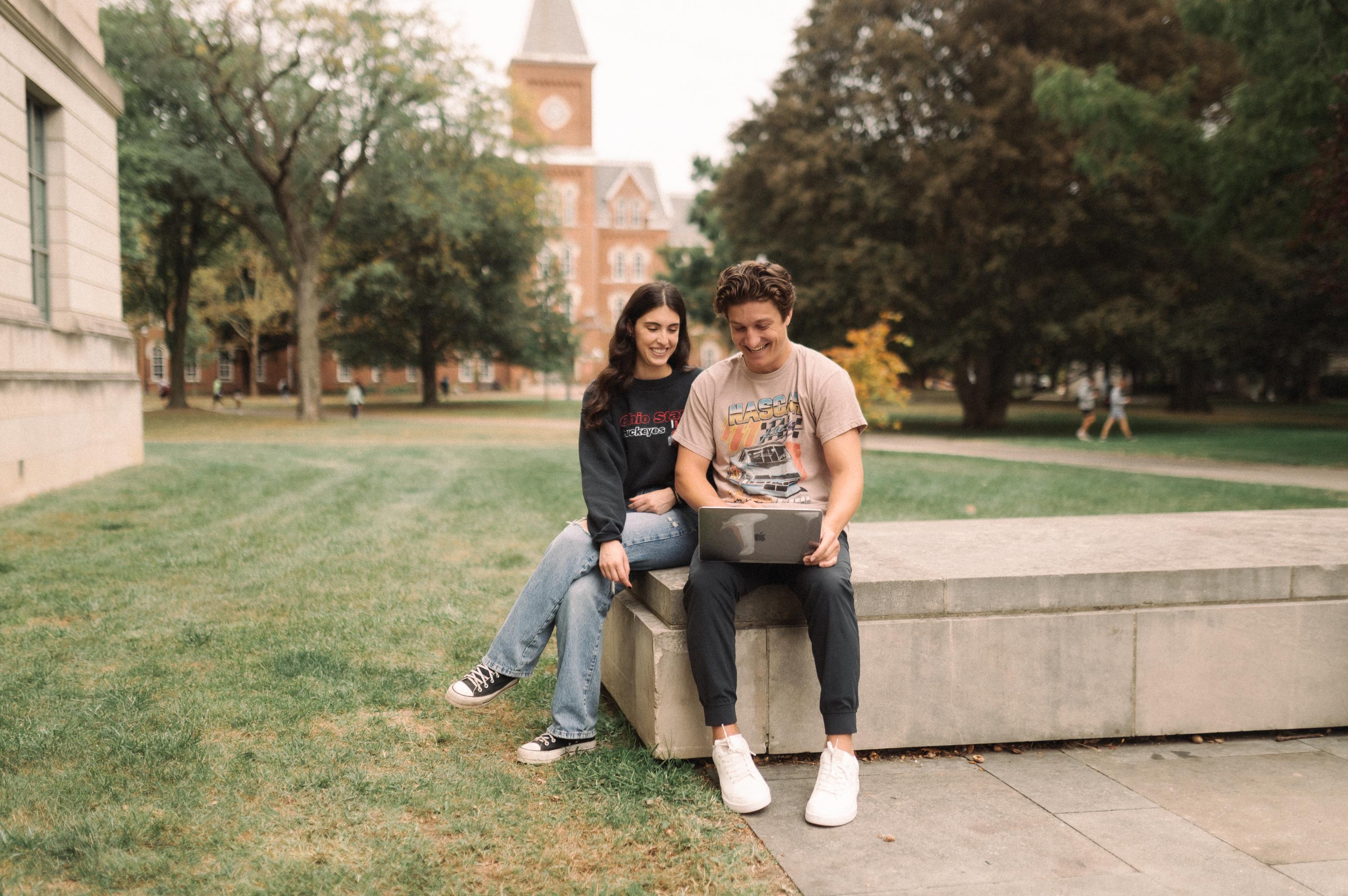 Two Students Studying in Columbus