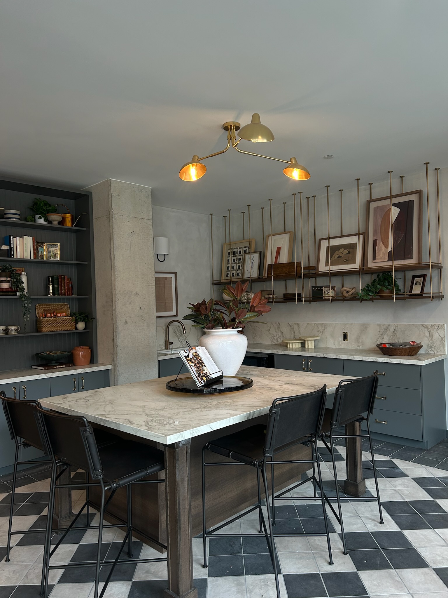 Kitchen just off pool deck at Rambler Columbus