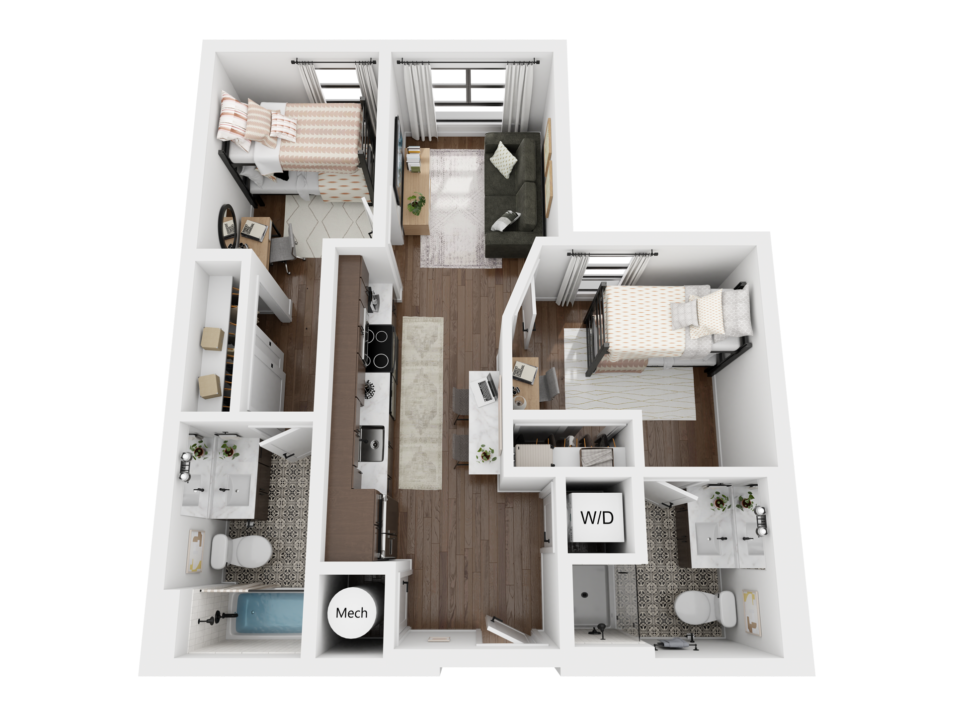 The Crescent - Double Occupancy – ID:1119706 Floorplan Image