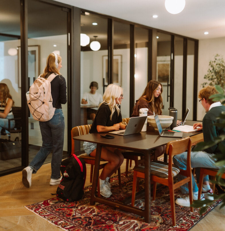 Residents on the study floor at Rambler Columbus